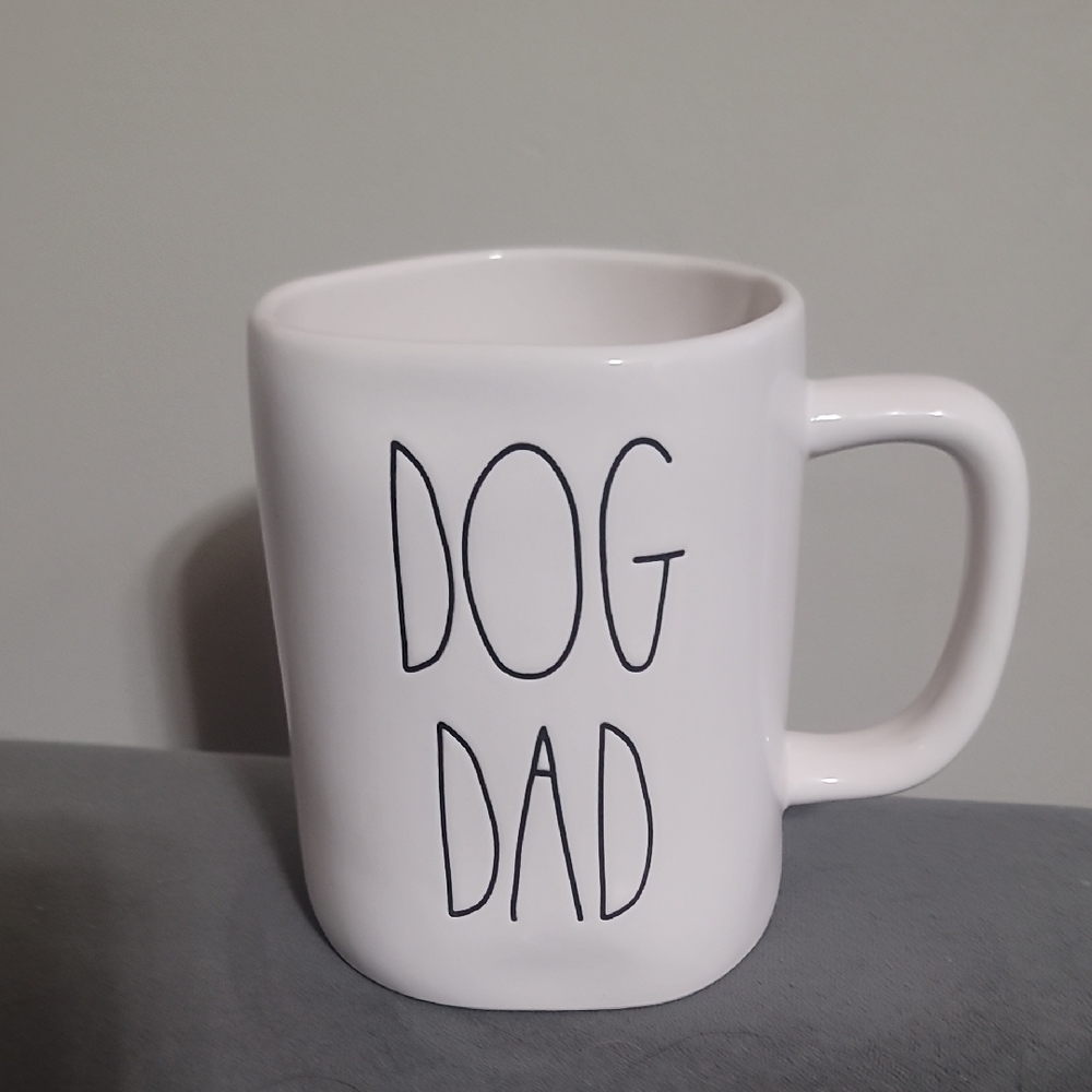 Rae Dunn White Dog Dad Mug